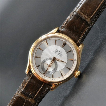 SW2614-CYS_1 豪利时三针短秒机械透底男表25000 附盒 18K玫瑰金壳 双银色表面 钉字 .jpg