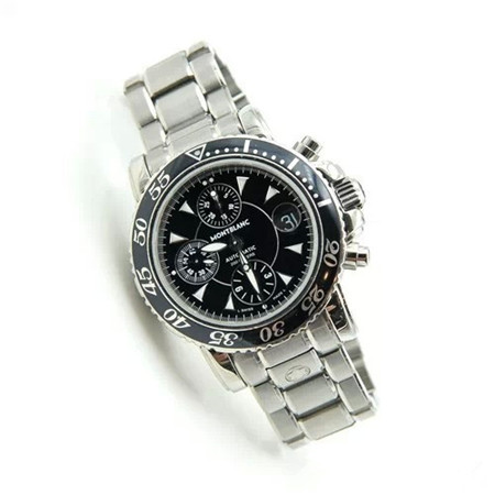 SW2347-CYS 万宝龙六针单日历全自动计时男表15500 附说明书连盒 黑色表面钉字 附12小时计时显示 SPORT系列 防水200米 29485 .jpg