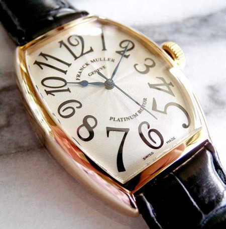 SW2540-CYS 法兰克穆勒三针全自动男表72000 18K黄金表壳银白色放射纹表面阿拉伯数字 160000 附盒 .jpg