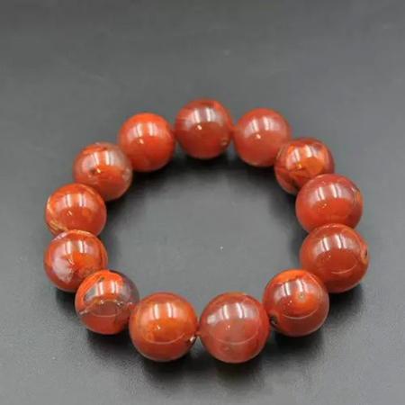SJ1850 火焰红南红玛瑙圆珠手串2300.JPG